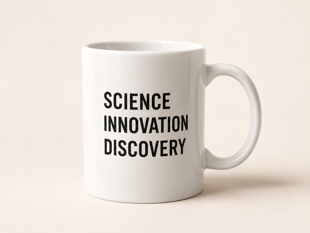 A generic printed promotional mug