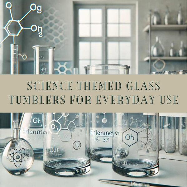 Science-Themed Glass Tumblers for Everyday Use: Unique Drinkware for E ...
