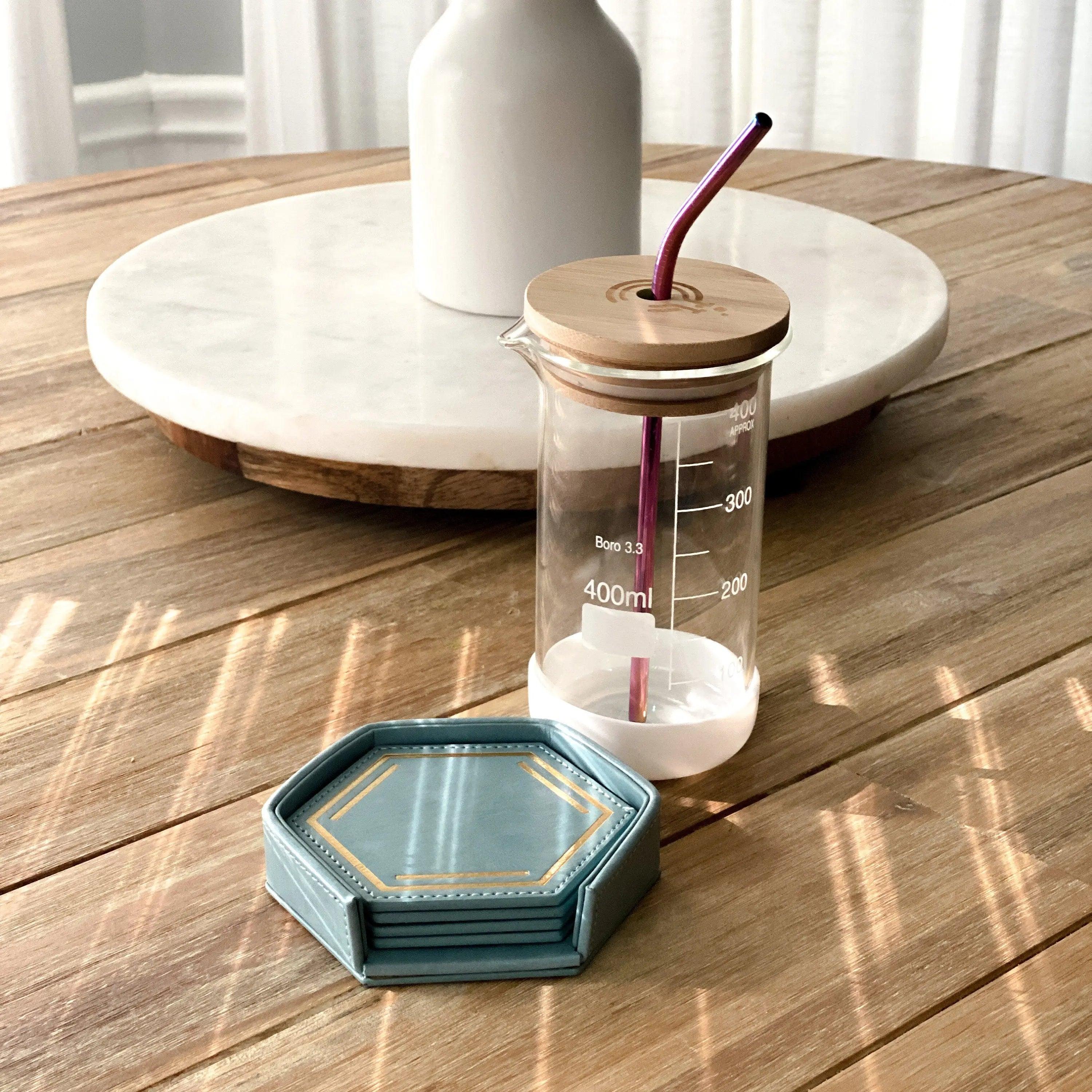 400 mL Beaker Tumbler & Reusable Straw Set | Tall Form | Chemistry and Science Gift Tumbler