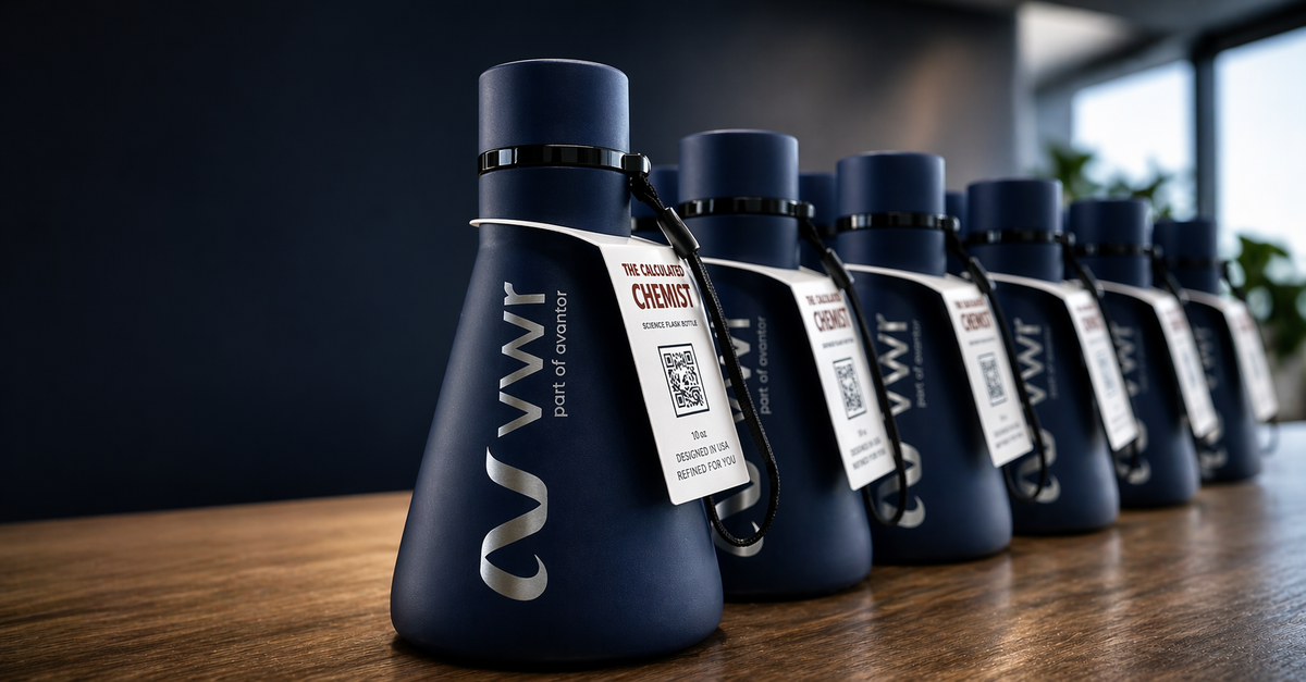 Carbon Black Flask Vessel showing the laser-engraved graduation markings and carry strap