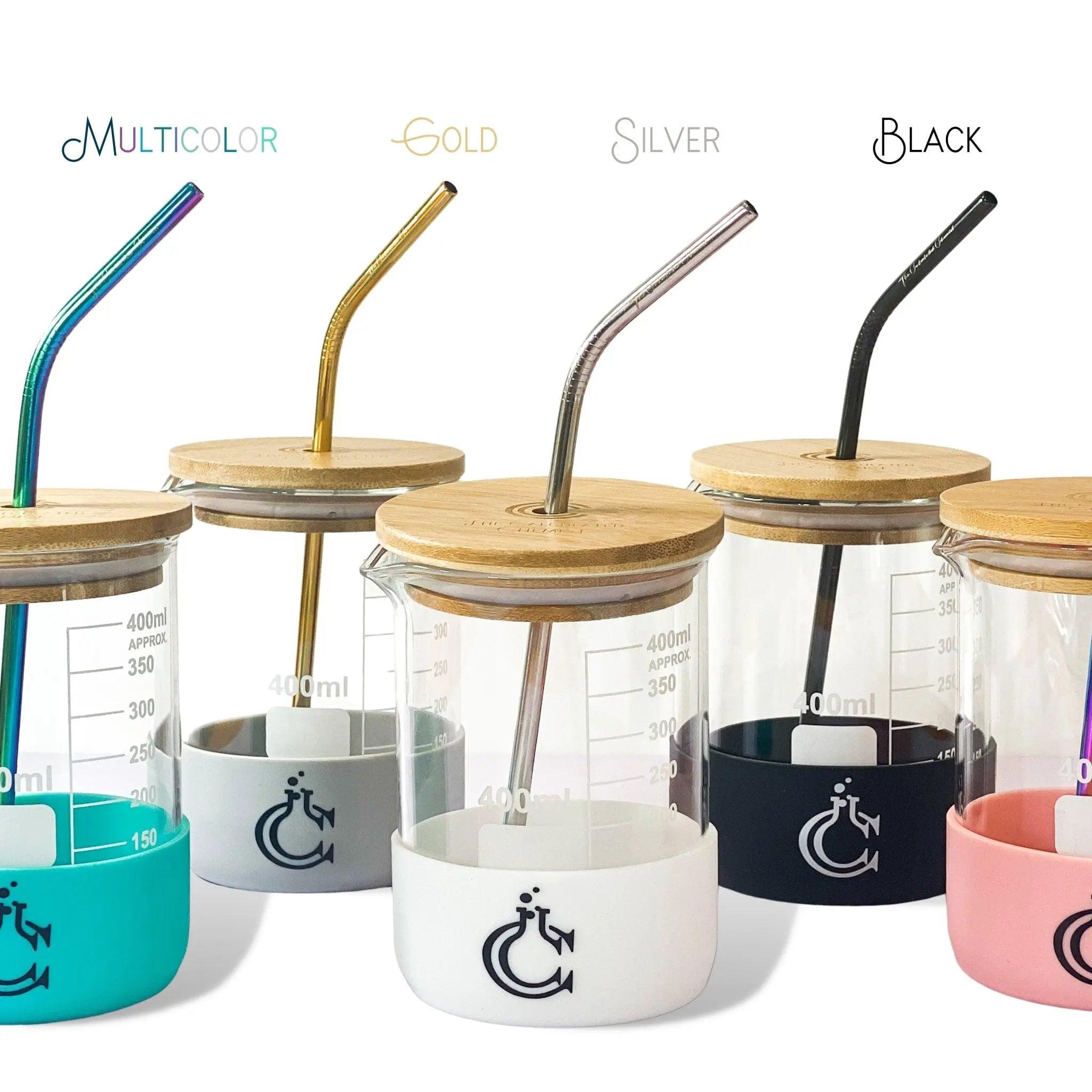 Chemistry Beaker Drink Tumbler With Reusable Straw Set | The Calculated Chemist
