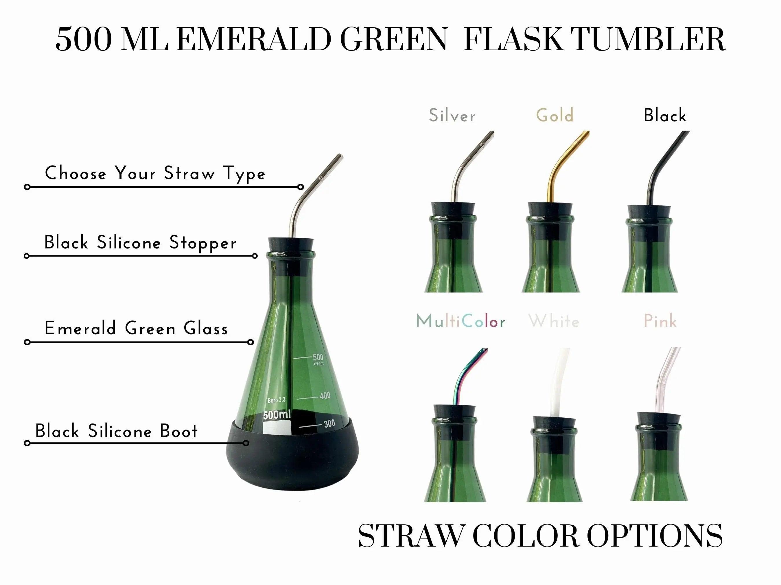 Emerald Green Chemistry Drink Tumbler Set | Chemistry Gift for Teachers