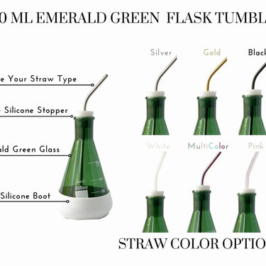 Emerald Green Chemistry Drink Tumbler Set | Chemistry Gift for Teachers