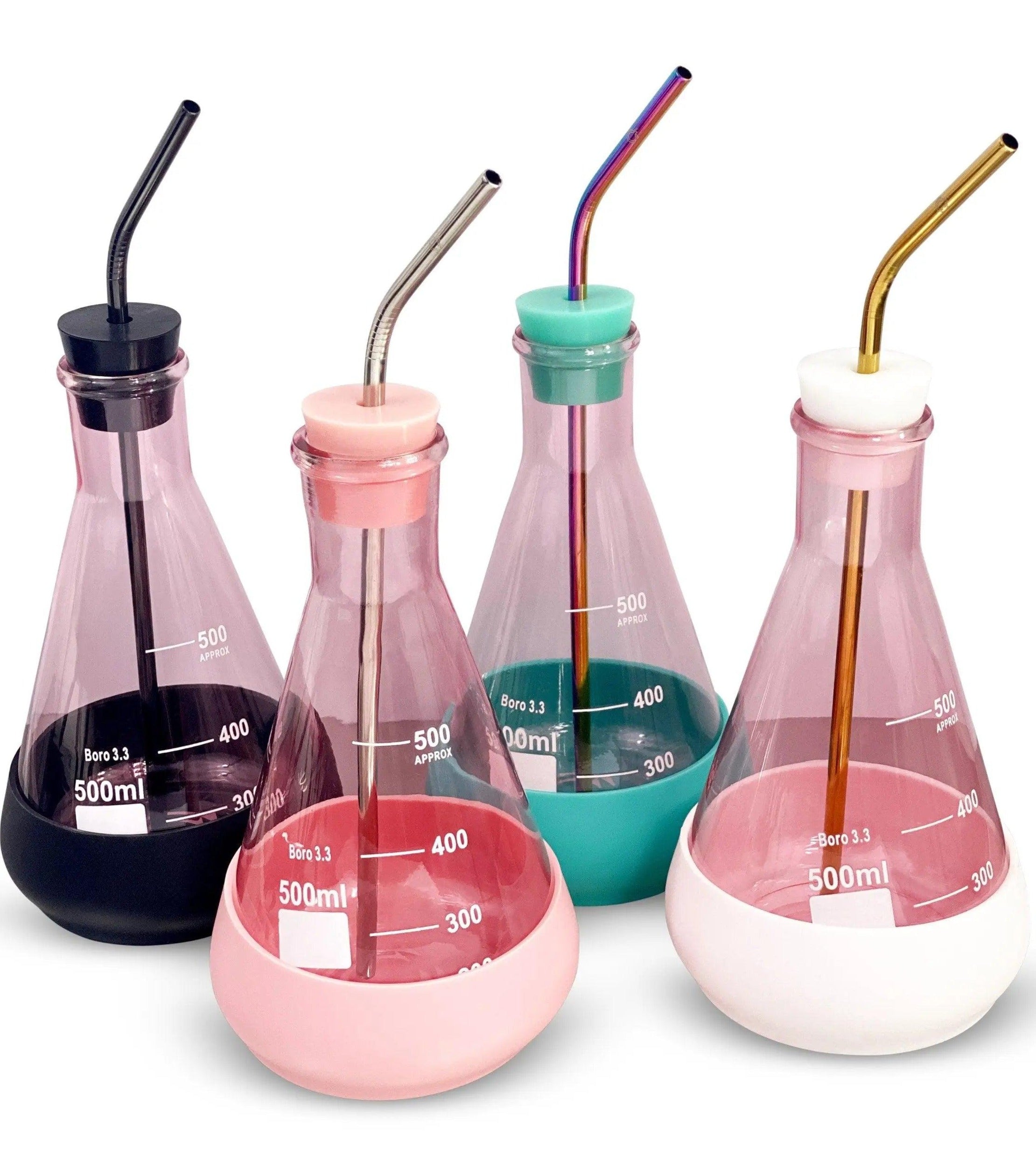 Pink Chemistry Flask Drink Tumbler