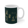 Icons of Chemistry | White Ceramic Mug, 11oz