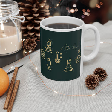 Icons of Chemistry | White Ceramic Mug, 11oz