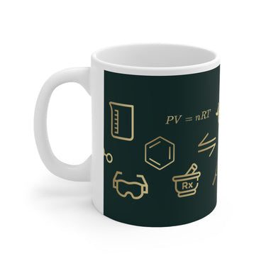 Icons of Chemistry | White Ceramic Mug, 11oz