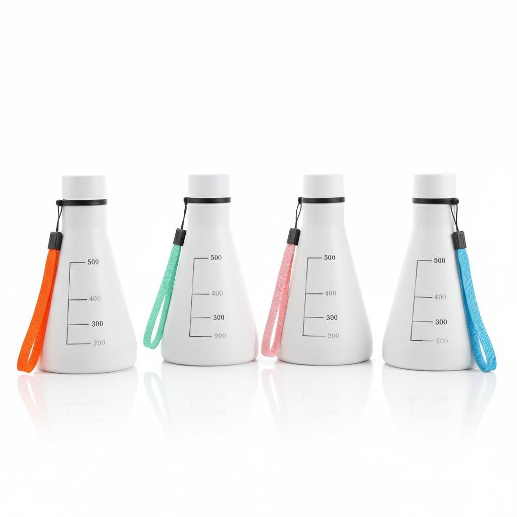 Fabric Handle Strap Add-On for Flask Bottle — 4 Color Options | Replacement Strap | The Calculated Chemist