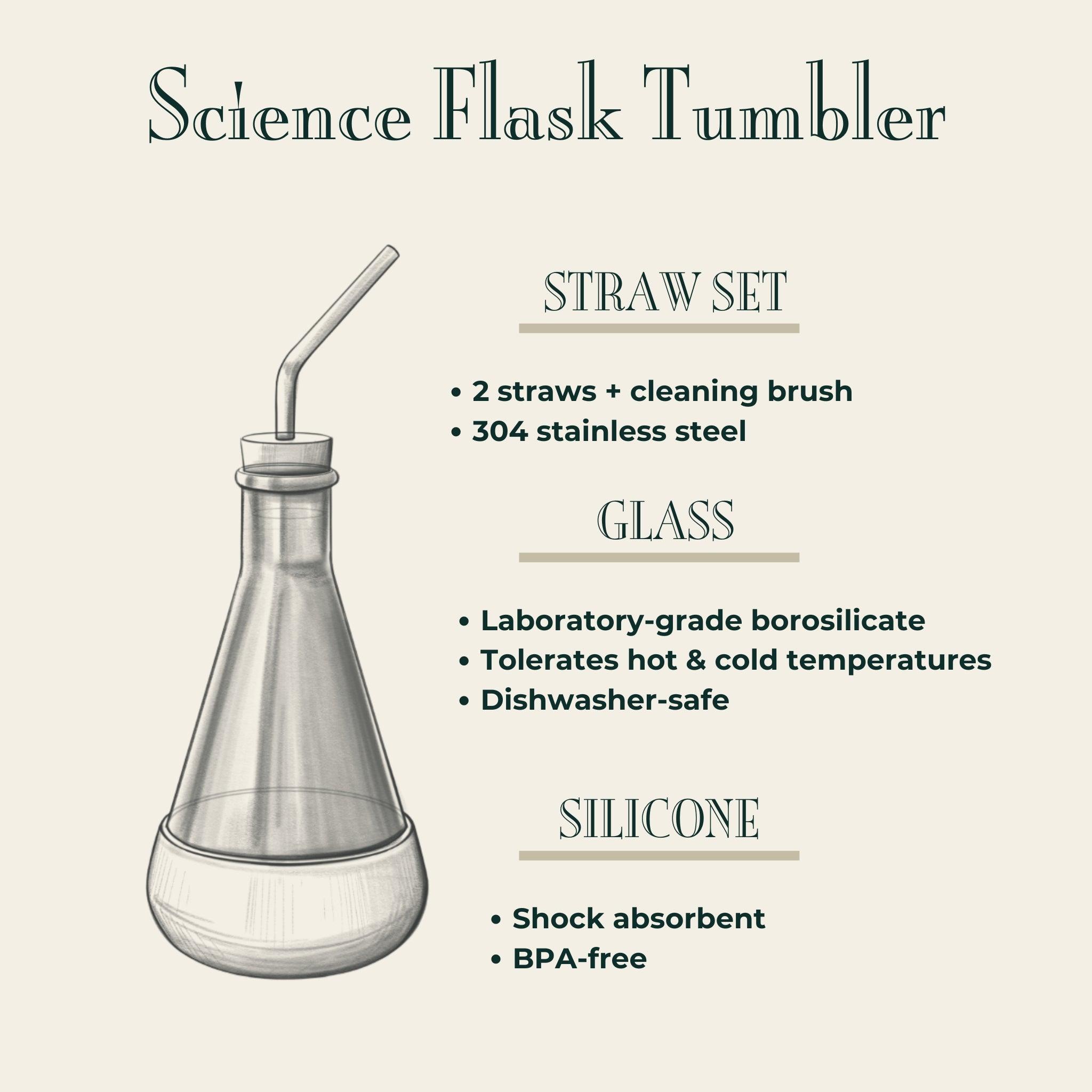 Science Flask Tumbler & Straw Set | Wholesale - The Calculated Chemist