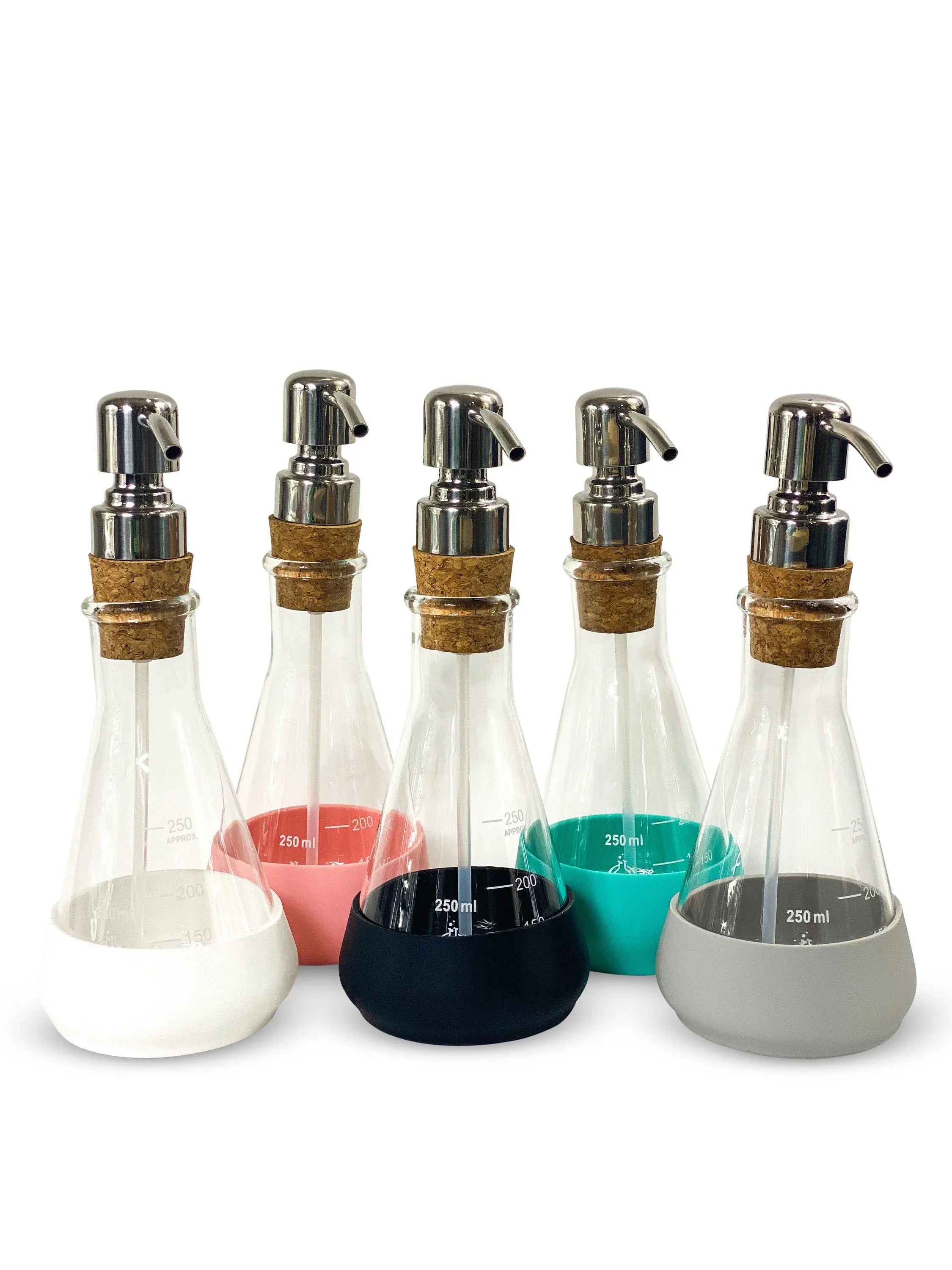 Chemistry bathroom Soap Dispenser with Cork Stopper for science gifts for professionals and academics